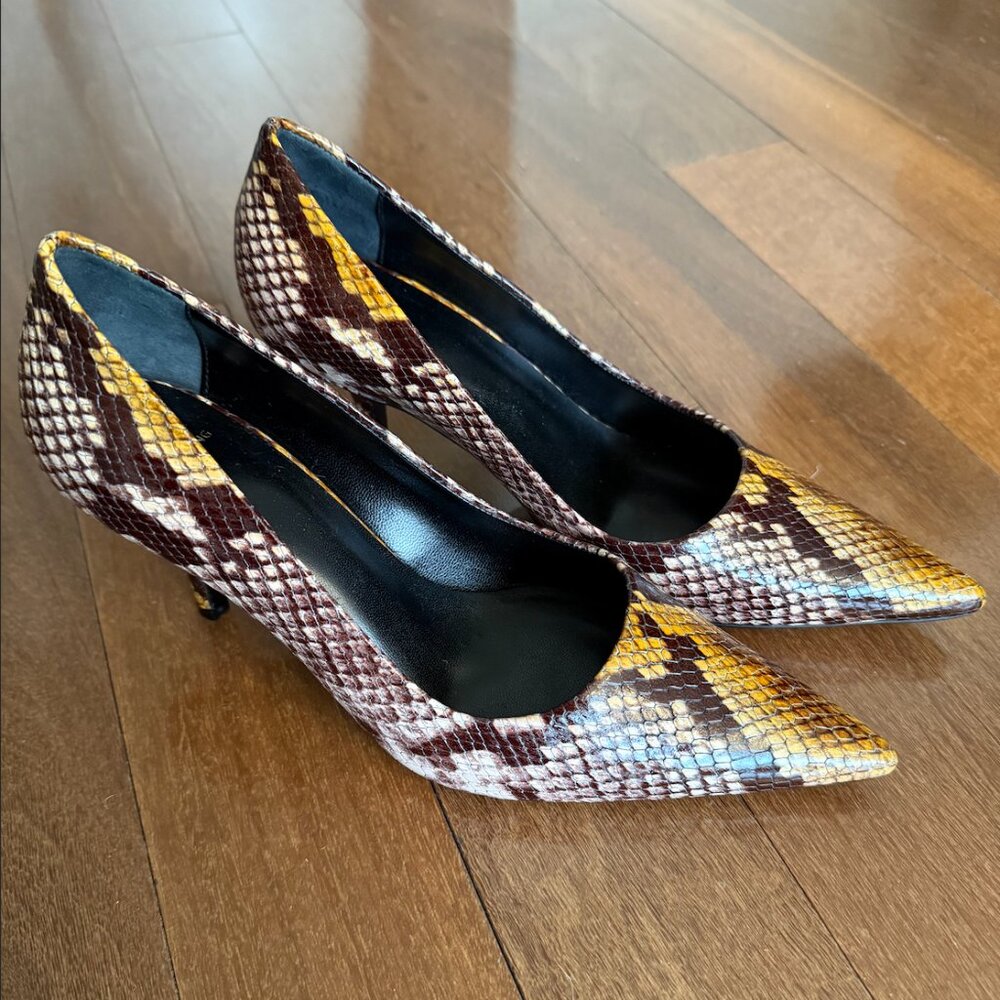 Anine Bing Devon Pumps Leather Python Snakeskin H… - image 8